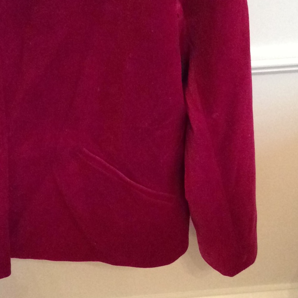 Talbots Raspberry Colored Velvet Jacket - image 5